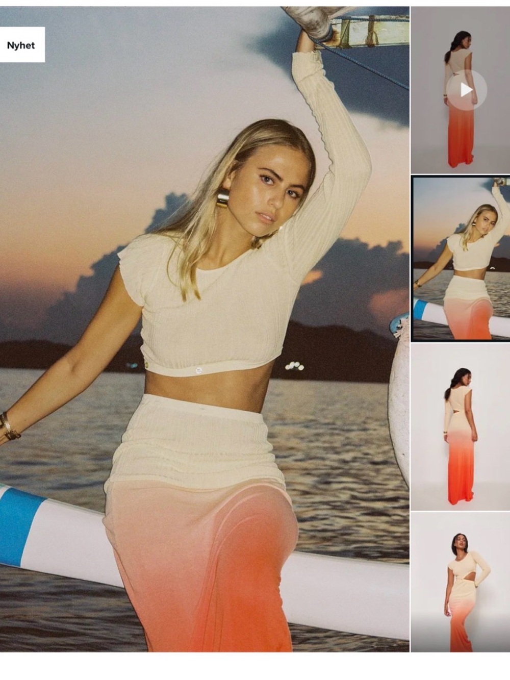 NWT Elin Warnqvist x NA-KD Sunset Ombre Maxi Dress